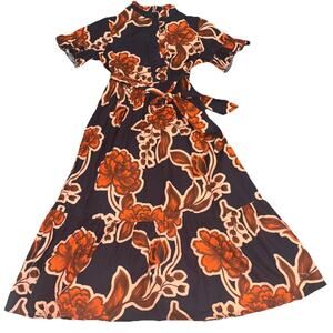 La Roque Original Women's Multicolor Cotton Fit Flare Dress Cottagecore XS